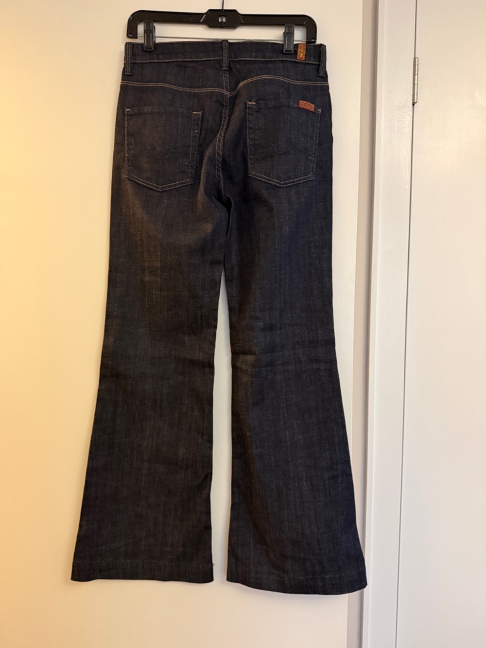 7 For All Mankind ginger Dark Wash Flare Jeans size 28 - Picture 5 of 14